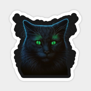 Glowing cat eyes in the dark Magnet