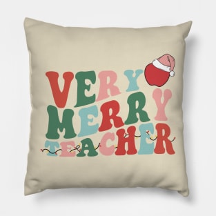 Very Merry Teacher Pillow