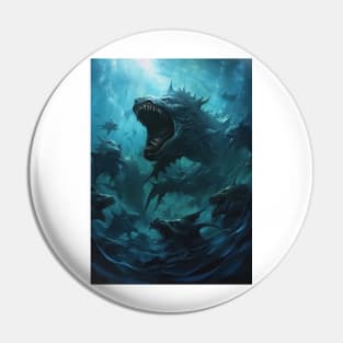 Dark Fantasy Sea Monster Pin