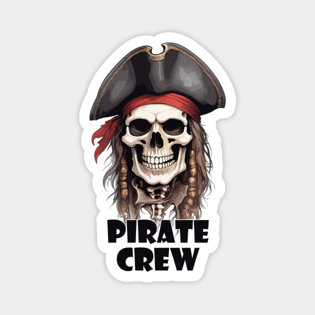 Skeleton Pirate Crew Magnet by Rishirt