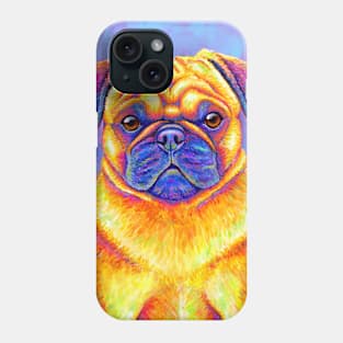 Colorful Rainbow Pug Dog Phone Case
