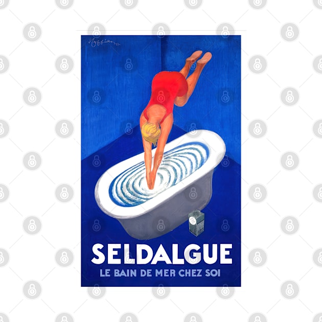 Vintage Bath Poster Seldalgue by walltowall