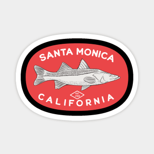 Santa Monica California Fishing Magnet