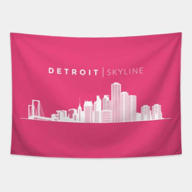 Detroit City Skyline Travel For Women Detroit Tapestry Teepublic Au