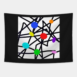 Zig Zag Three abstract art Tapestry