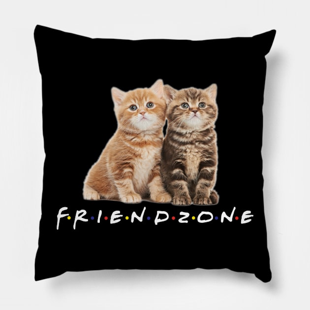 Friendzone kittys Pillow by pjsignman