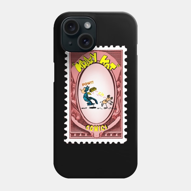 krazy kat postage stamp Phone Case by enyeniarts