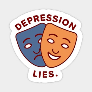 depression lies mental health awareness Magnet