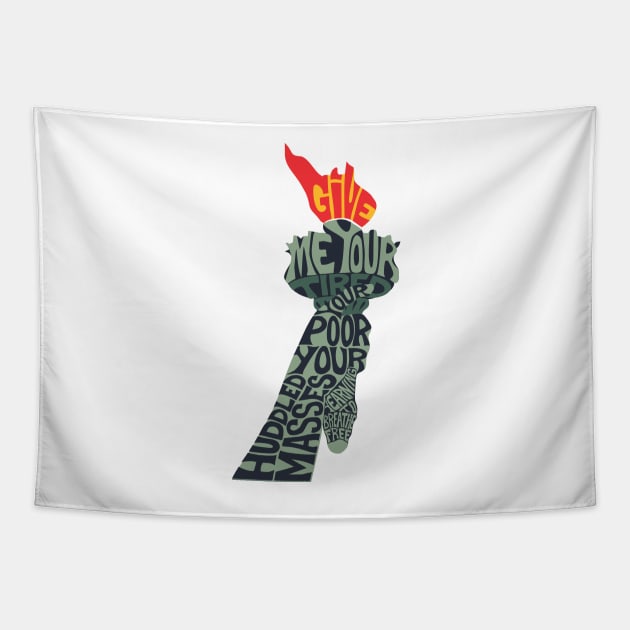 Immigration Torch Tapestry by philosophetee