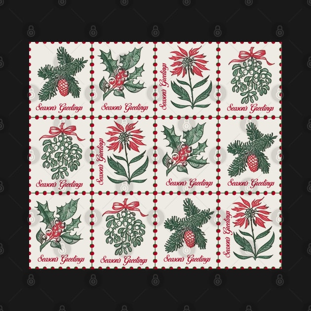 Vintage Christmas Postage by implexity