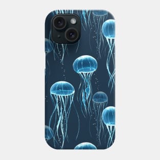 Glowing jellyfish Phone Case