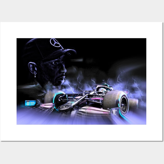 Lewis Hamilton Canvas Art, Formula 1 Racing Poster