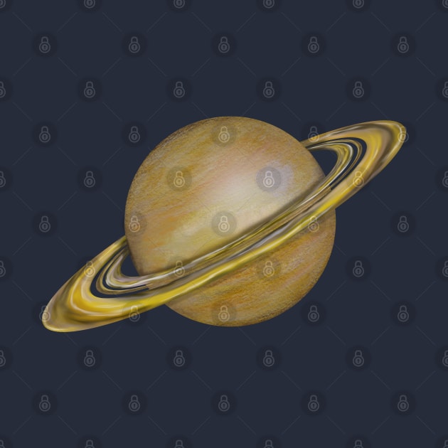 Planet Saturn by drawnexplore
