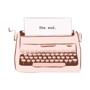 The End Typewriter Great Writer Writing Design Novel Novelist T-Shirt