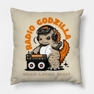 Radio Godzilla Music-Loving Beast Pillow