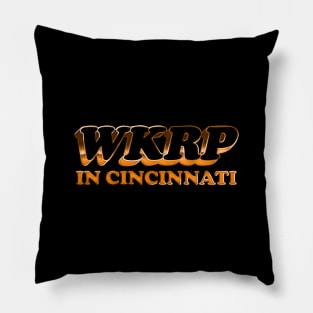 WKRP In Cincinnati /// Retro Gold Style Design Pillow