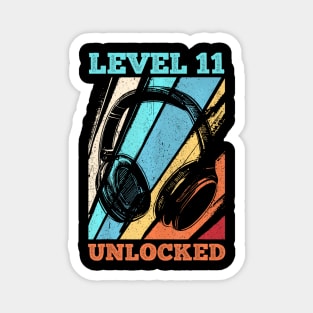 11th Birthday Video Gamer Level 11 Unlocked Magnet