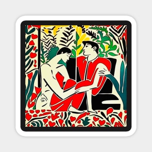 Lovers, motif 2-Matisse inspired Magnet