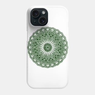 Mandala (dark green) Phone Case