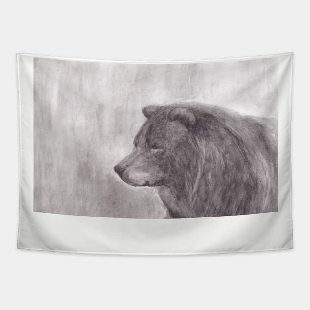 Wild bear Tapestry by hicksi7