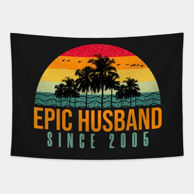 Epic Husband Since 2011 11th wedding anniversary gift for him Tapestry by PlusAdore