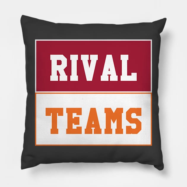 Rival Teams | Alabama vs Tennessee Pillow by Rad Love