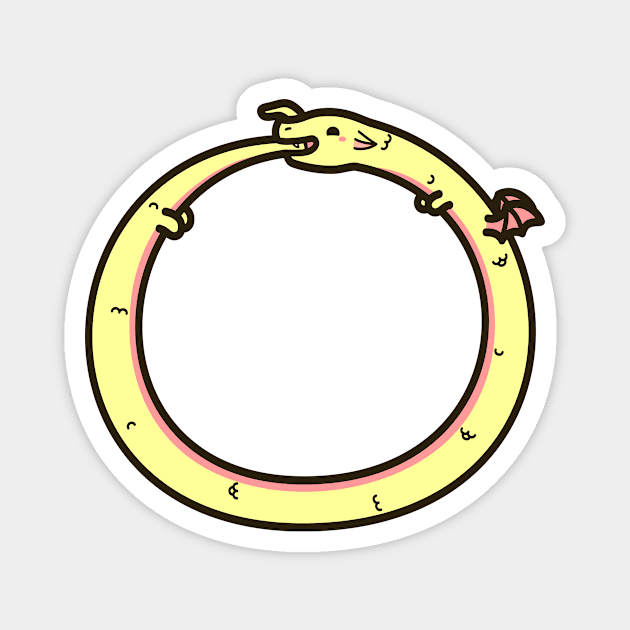 Cute ouroboros dragon Magnet by KnuckersHollow