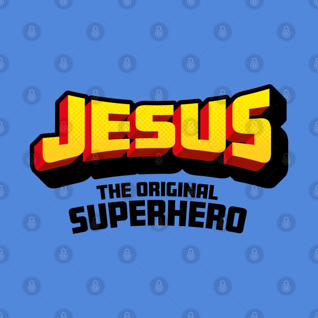 Christian Faith Gift - Jesus the Original Superhero - Fun Comic Book Style by Elsie Bee Designs