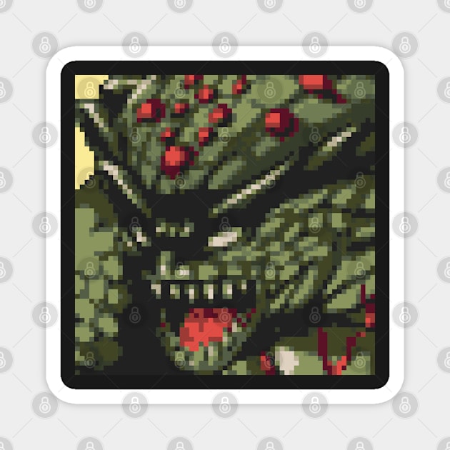 Resident Evil Hunter Pixel Art Magnet by AlleenasPixels