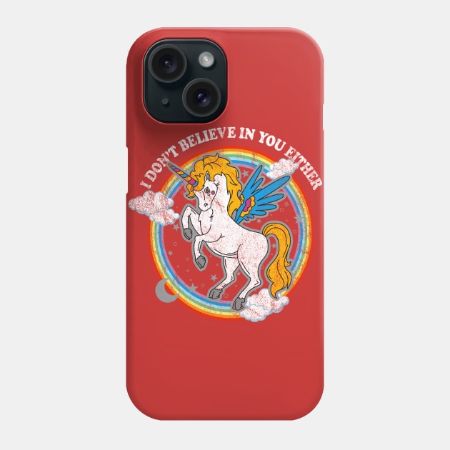 Unicorn You Gotta Believe Phone Case by Alema Art