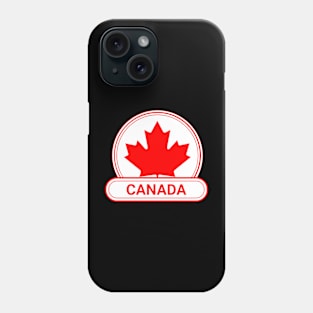 Canada Country Badge - Maple Leaf Canada Flag Phone Case