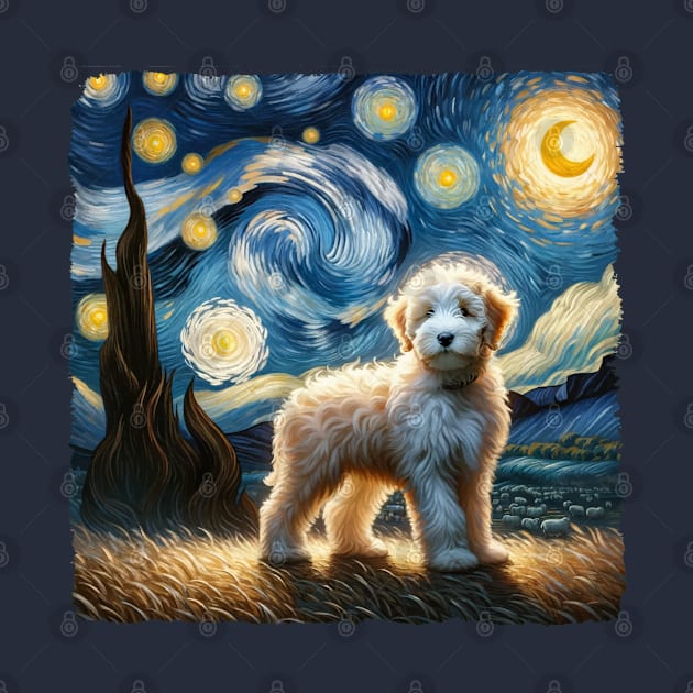 Starry Old English Sheepdog Portrait - Dog Portrait by starry_night