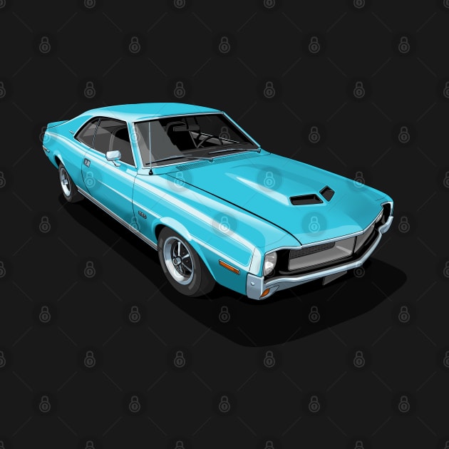 AMC Javelin in Big Bad Blue by candcretro