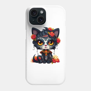 Dia de los Muertos Cat #5 Phone Case