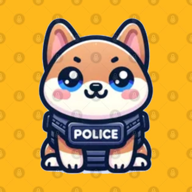 Kawaii Police K9 by Maries Papier Bleu