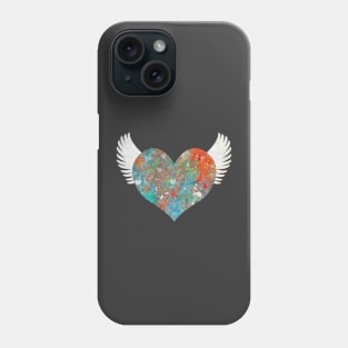 Colorful Stone Heart - Blue and Red Phone Case