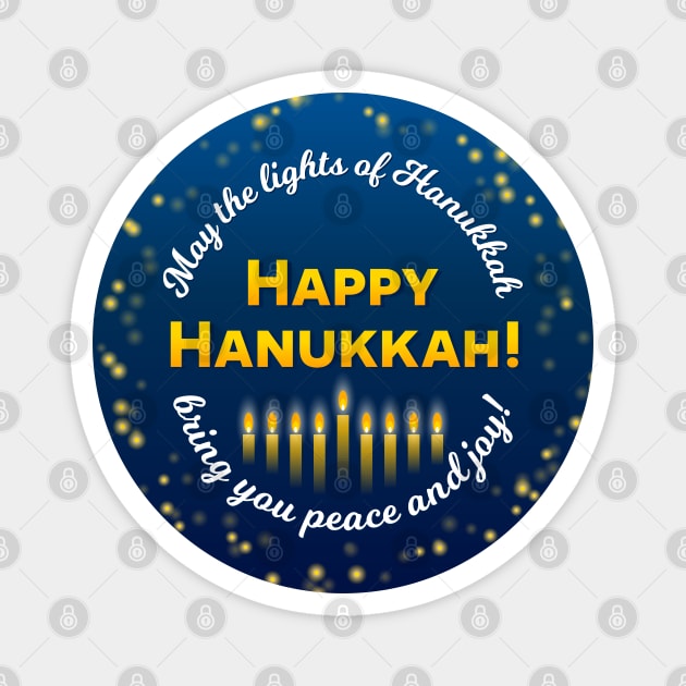 Happy Hanukkah greeting Magnet by Slanapotam