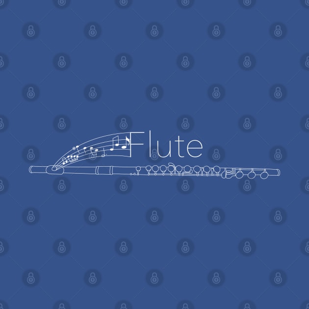 White Flute Musical Notes by ViktoriousFlutes