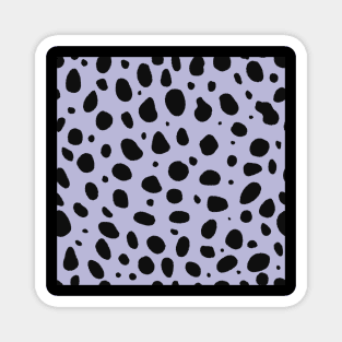 Lilac and Black Cheetah Print Animal Print - Light Purple Magnet