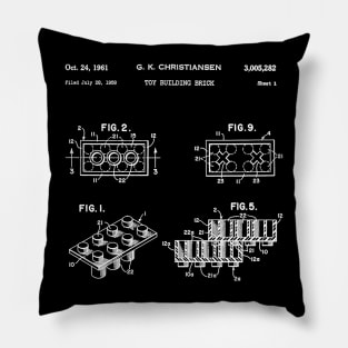 Lego Brick Patent Pillow