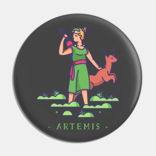 Artemis Greek Mythology Pin