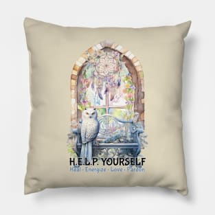 Owl Help Yourself - Heal, Energize, Love, Pardon Pillow