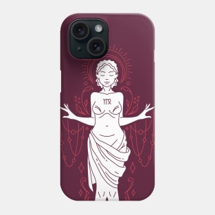 Vintage Virgo Goddess Zodiac Symbol // Proud Virgo Horoscope Sign Astrology Phone Case