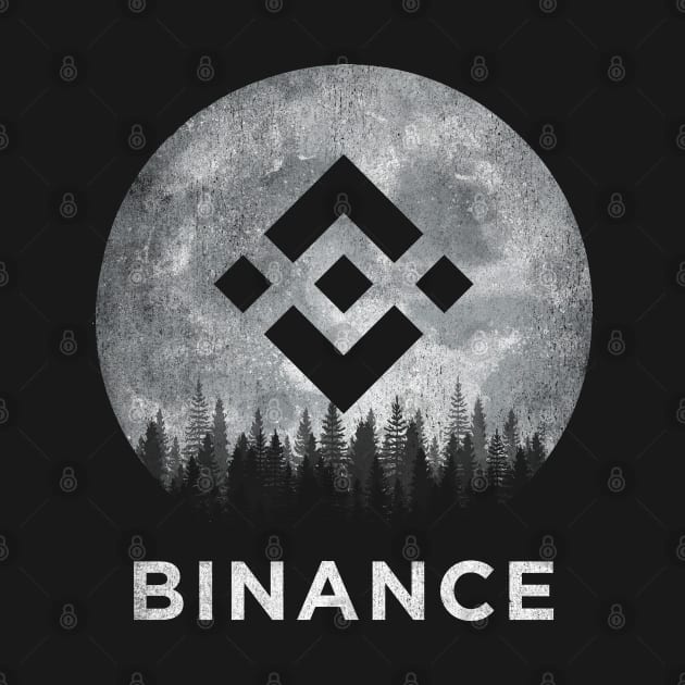 Vintage Binance BNB Coin To The Moon Crypto Token Cryptocurrency Blockchain Wallet Birthday Gift For Men Women Kids by Thingking About