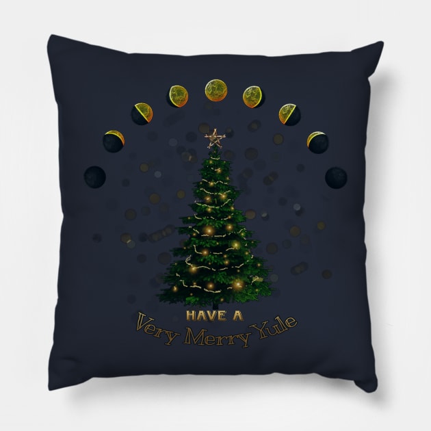 A Very Merry Yule Pillow by LunaSea Arts