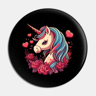 Valentines Unicorn Love Pin