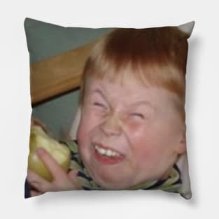 Funny Face Kid Meme Pillow
