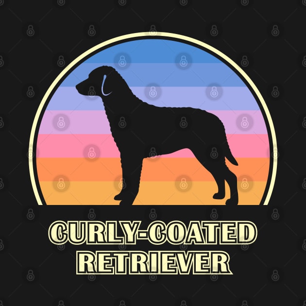 Curly-Coated Retriever Vintage Sunset Dog by millersye