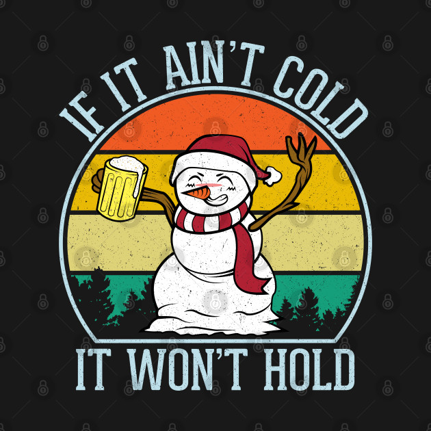 Disover Funny Christmas Gifts For Beer Lover Xmas Snowman With Beer - Its The Most Wonderful Time For A Beer - T-Shirt