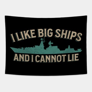 I Like Big Ships - Military Vessel Enthusiast Tapestry